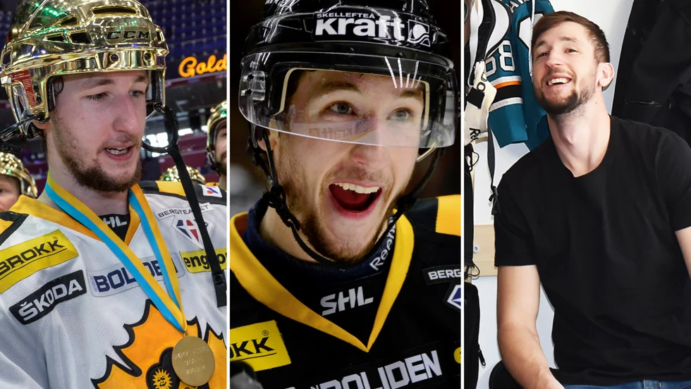 Bilder på Melker Karlsson med SM-guldet 2014, sitt karaktäristiska leende och från sitt hem i Skellefteå. 