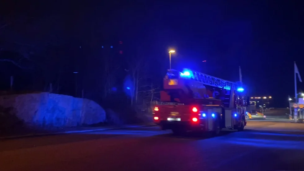 Räddningstjänsten åkte till industrin på Fiskebyvägen. 