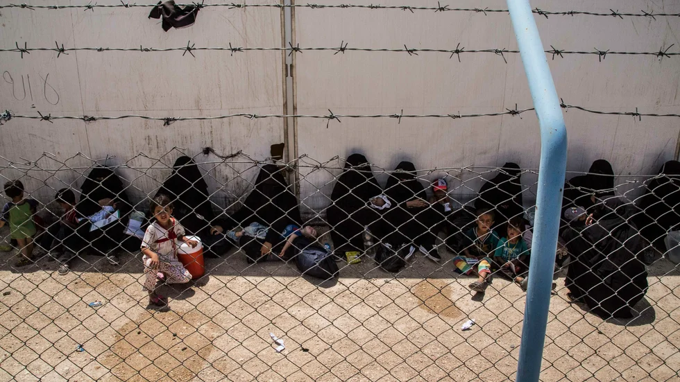 Kvinnan och barnen ska bland annat ha bott i al-Hol-lägret i nordöstra Syrien innan de kom till Sverige, enligt en representant för självstyret i nordöstra Syrien. Arkivbild.