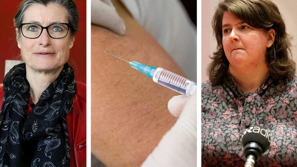 På tisdagen gav regionen besked om vaccinationsplanerna, på plats fanns bland andra smittskyddsläkaren Britt Åkerlind och Kaisa Karro (S), regionstyrelsens ordförande.