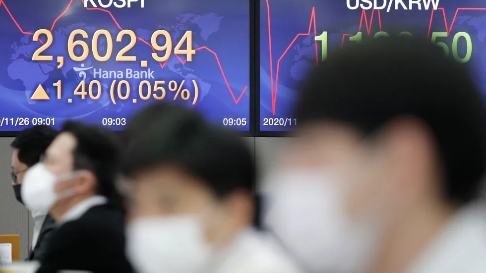 Kospi-index i Seoul var en av alla asiatiska börser som steg under onsdagsmorgonen. Bild från november.
