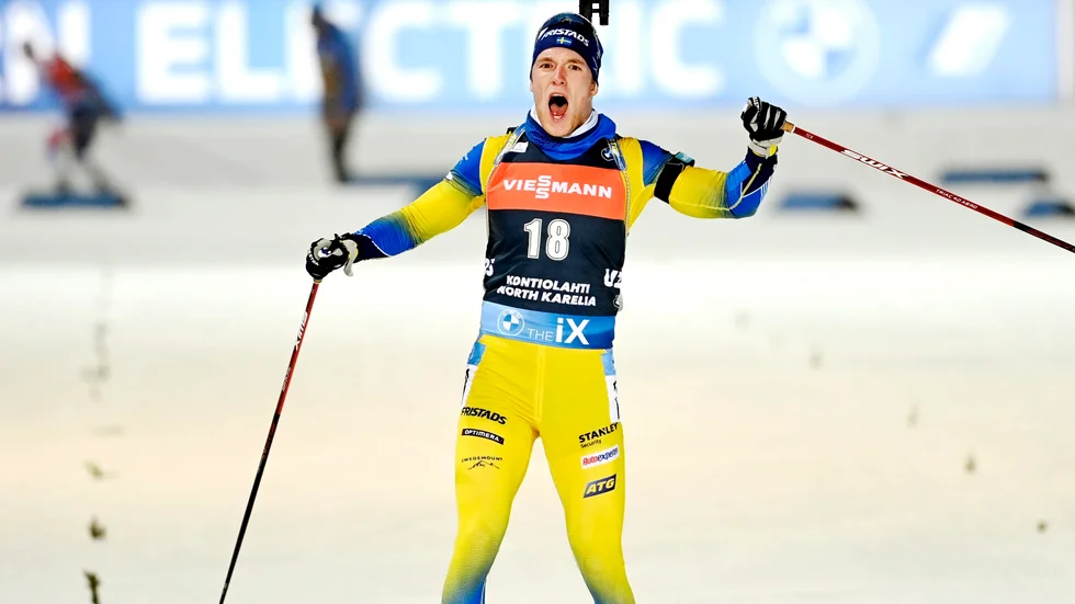 Sebastian Samuelsson tog sin första världscupseger i förra helgens tävlingar i finländska Kontiolax. Arkivbild.