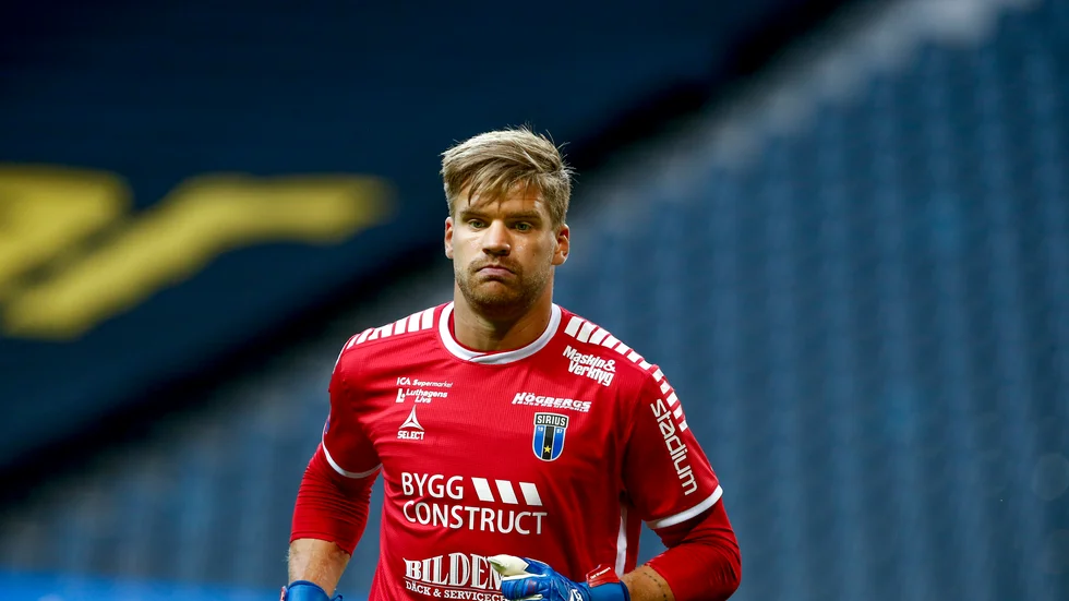 Sirius målvakt Lukas Jonsson. 