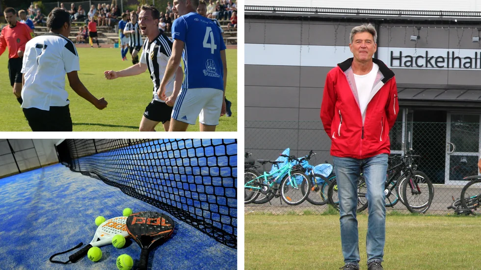 Rimforsa IF, med kassören Roger Nilsson, vill blanbd annat utveckla Hackelvallen med en padelbana. Samtidigt planeras en skola precis intill.