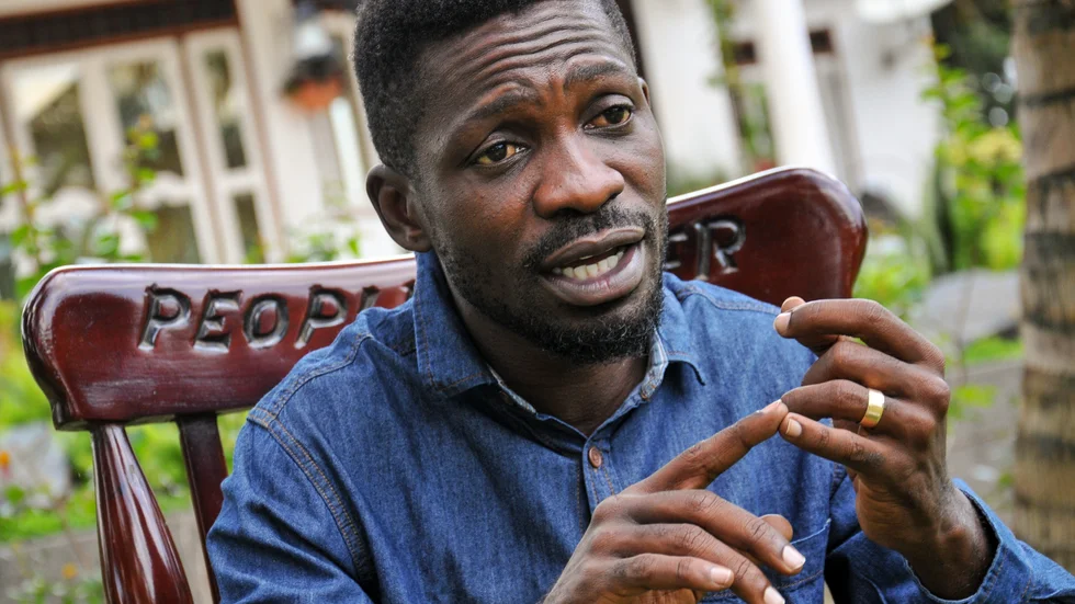 Musikern, parlamentsledamoten och presidentkandidaten Bobi Wine, vars riktiga namn är Robert Kyagulanyi. Arkivbild.