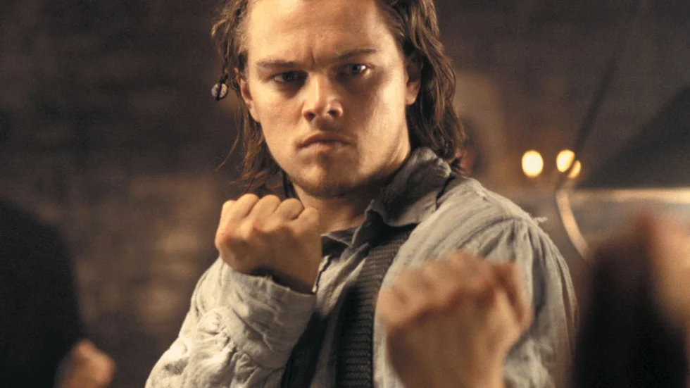 Leonardo DiCaprio i filmen "Gangs of New York", som Alberto Grimaldi Oscarsnominerades för.