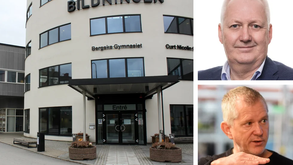Bergska gymnasiet i Bildningen låter två årskurser i taget studera på distans på grund av Covid-19-läget. Övre bilden: Anders Pantzar, utbildningschef för Finspångs kommun. Nedre: Anders Södergren, rektor på Curt Nicolin-gymnasiet.