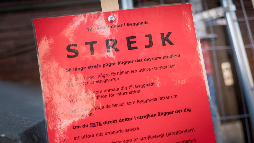 Byggnads strejkvarslar. Arkivbild.