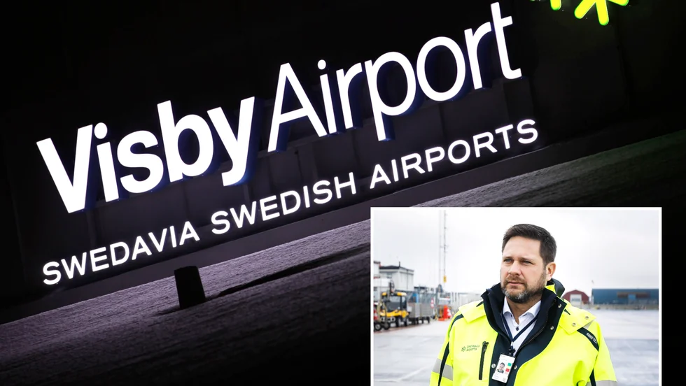 Gunnar Jonasson, flygplatschef Visby Airport, kan konstatera ett historiskt tapp för resandet under 2020.