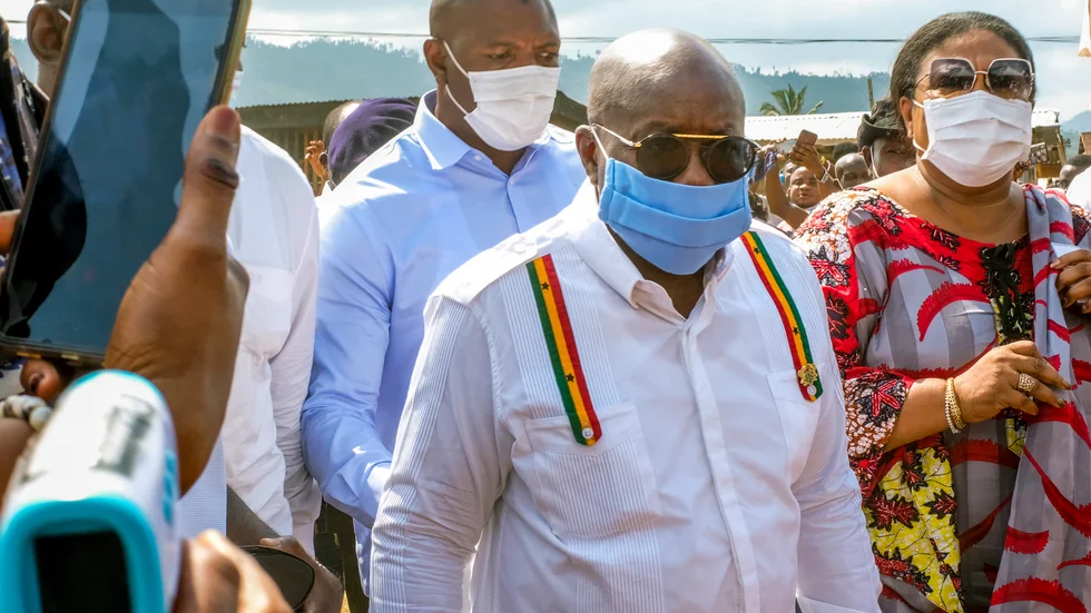 Handgemäng och kalabalik uppstod i Ghanas parlament när president Nana Akufo-Addo skulle sväras in för en ny mandatperiod. Ghana har ett relativt gott demokratiskt rykte, men bråk och vissa våldsamheter har följt på valet i december. Arkivbild.