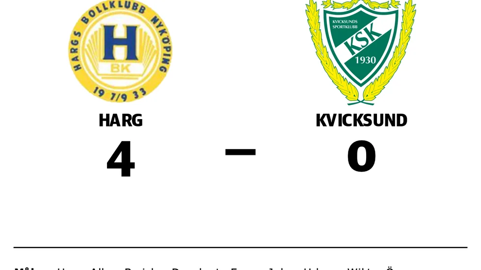 Hargs BK vann mot Kvicksunds SK