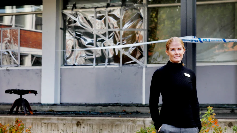 Elin Härnby, rektor på Årbyskolan fick vetskap om händelsen när hon kom till jobbet på måndagsmorgonen. "Vi tar det på största allvar", säger hon.