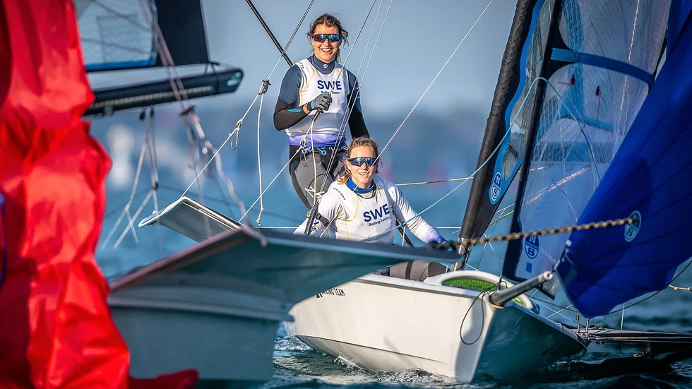 Hanna Klinga och Julia Gross seglade hem EM-bronset.
