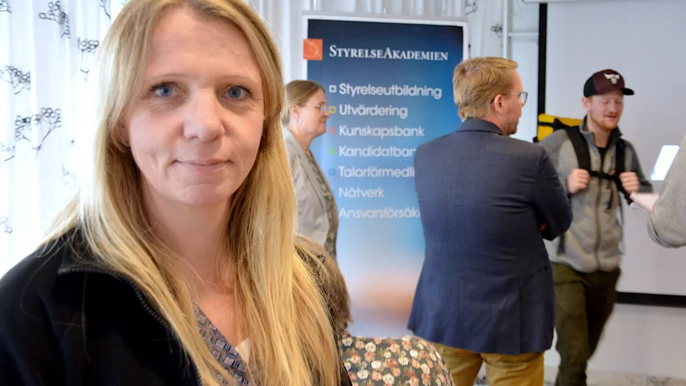 Sofie Sjöstrand har företaget Porträtt & Design i Västervik och hennes verksamhet påminner en del om det Hatstore gör, därför ville hon passa på att lyssna på föreläsningen.