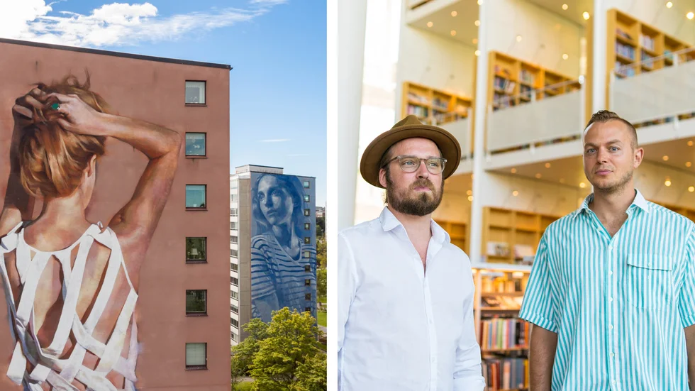 Tor Hedendahl och Daniel Wakeham är grundare till Artscape som har gjort fler än 120 konstverk runt om i Sverige.