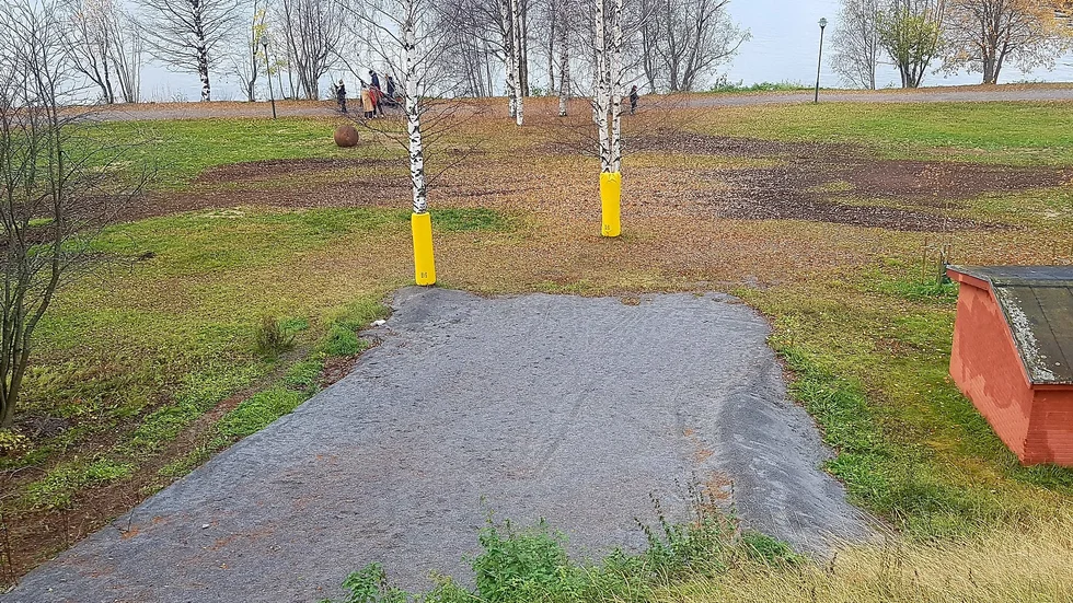 Det är förberett för en pulkabacke på varvet i Luleå. Planen är att backen ska bli ett komplement till restaurangverksamheten när den åter drar igång i Bryggeriet.