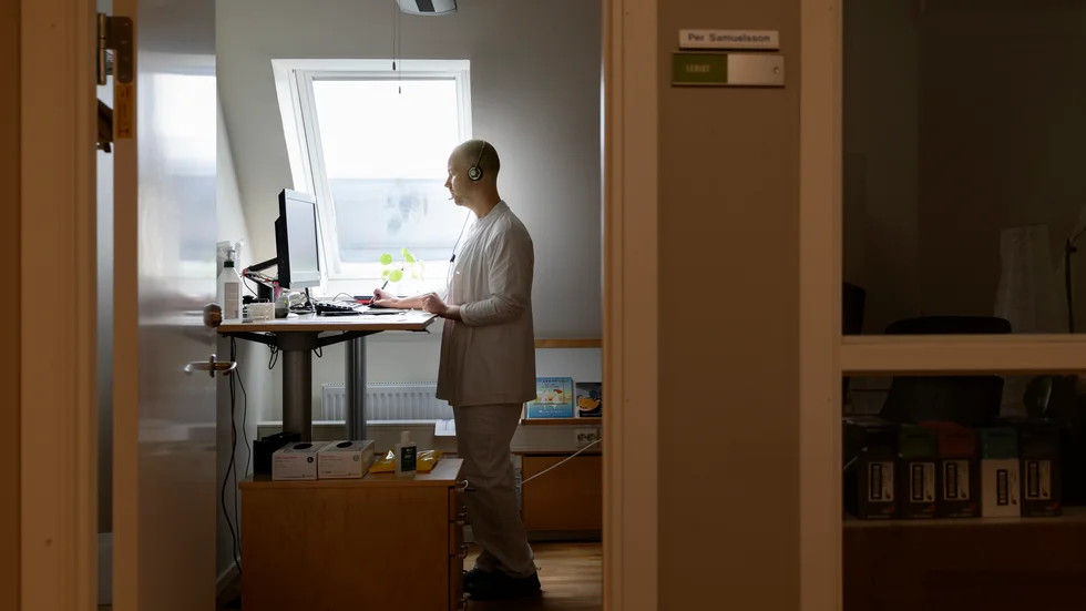 Smittspåraren Per Samuelsson vid ungdomsmottagningen i Lund.