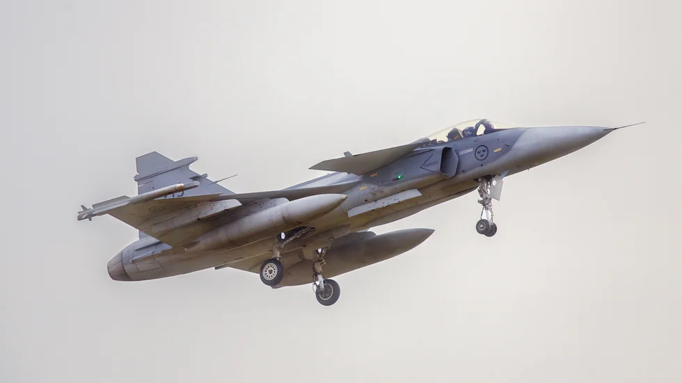 På måndagen var ett av Saabs Gripen-plan inblandat i en incident på Linköpings flygplats. (Bilden är tagen i ett annat sammanhang och föreställer inte det aktuella stridsflygplanet.)