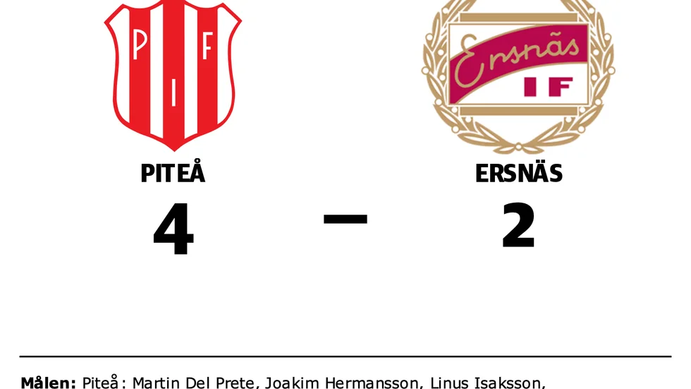 Piteå vann mot Ersnäs