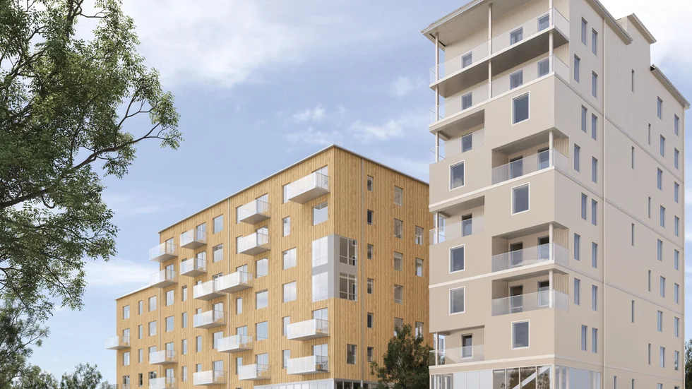 Så här ser arkitektskissen för husen ut.