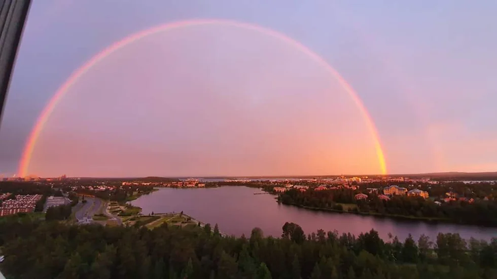 Så här såg det ut i Luleå under natten mot fredag. 
