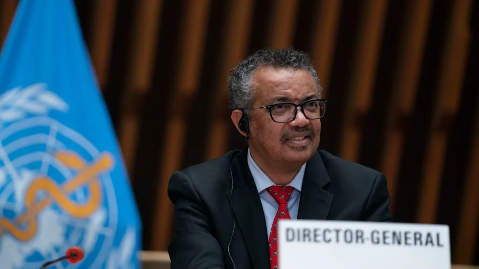 WHO-chefen Tedros Adhanom Ghebreyesus. Arkivbild.