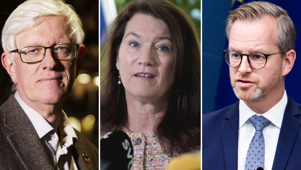 Johan Carlson, generaldirektör vid Folkhälsomyndigheten, Ann Linde (S), utrikesminister, och Mikael Damberg (S), inrikesminister.