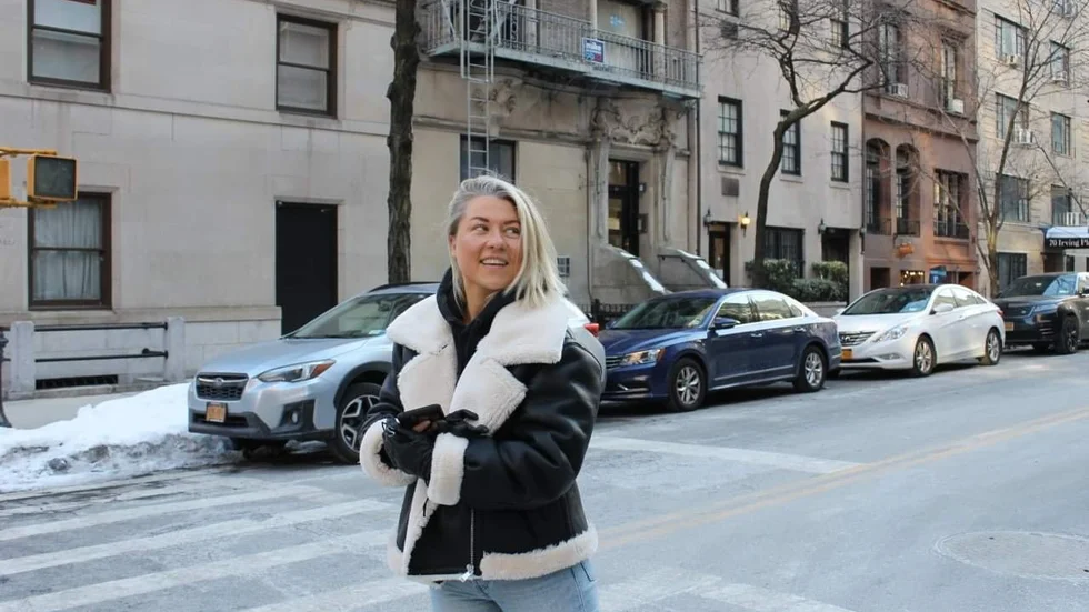 Felicia Lilja förklarar att hon kan gå omkring i New York i flera timmar. 