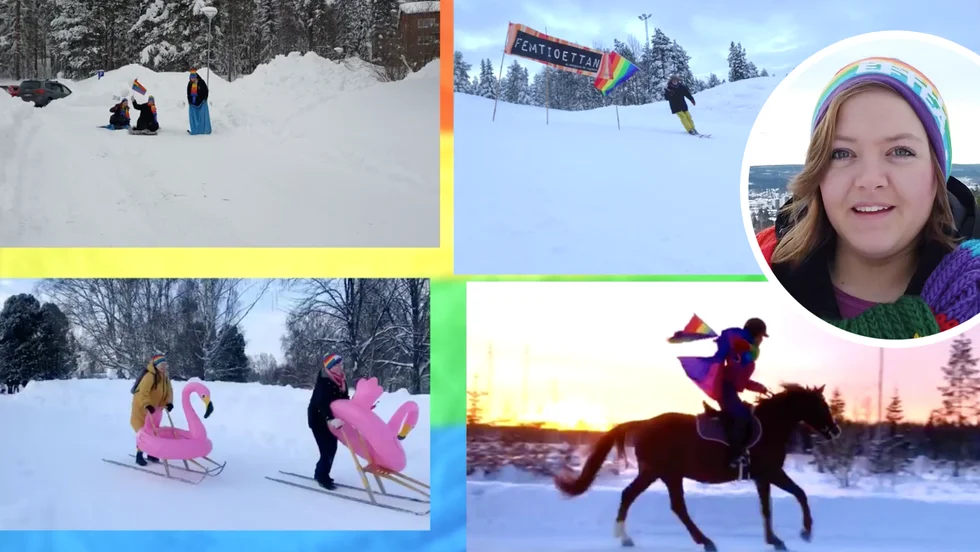 Det är dags för finalen av Skellefteå Pride 2021, se filmen med det digitala pride-tåget.
