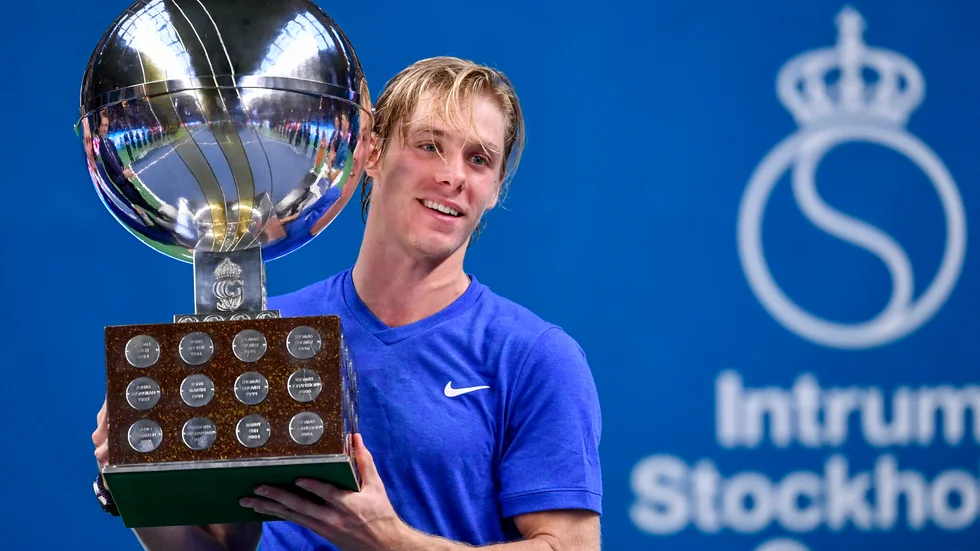 Denis Shapovalov vann singelfinalen i Stockholm Open i fjol. I år blir turneringen inte av. Arkivbild.