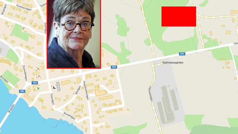 Vid den röda markeringen ska det planerade gruppboendet ligga. Platsen är fastigheten Husby Tegelbruk 5:1 på Selaön i Stallarholmen.
Bodil Mellgren (S) är ordförande i socialnämnden.
