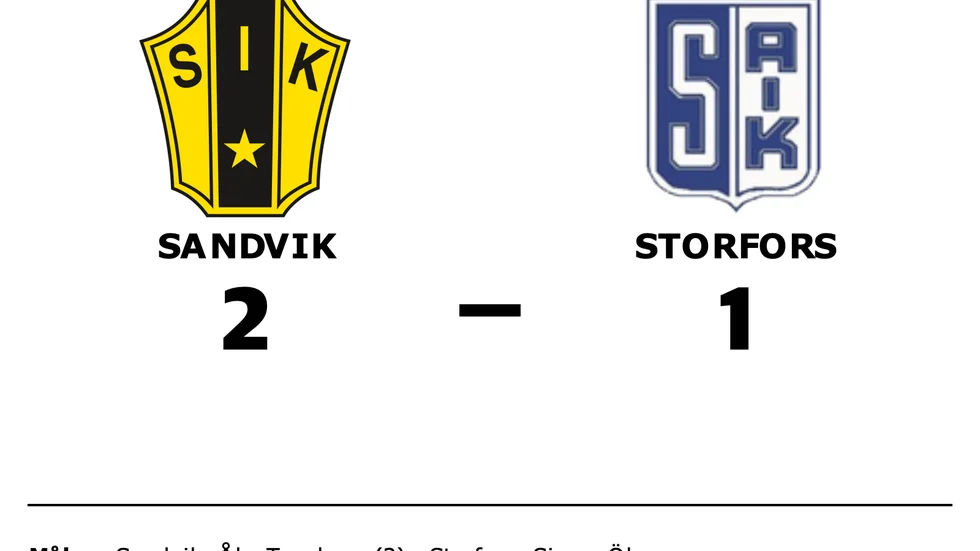 Sandvik vann mot Storfors