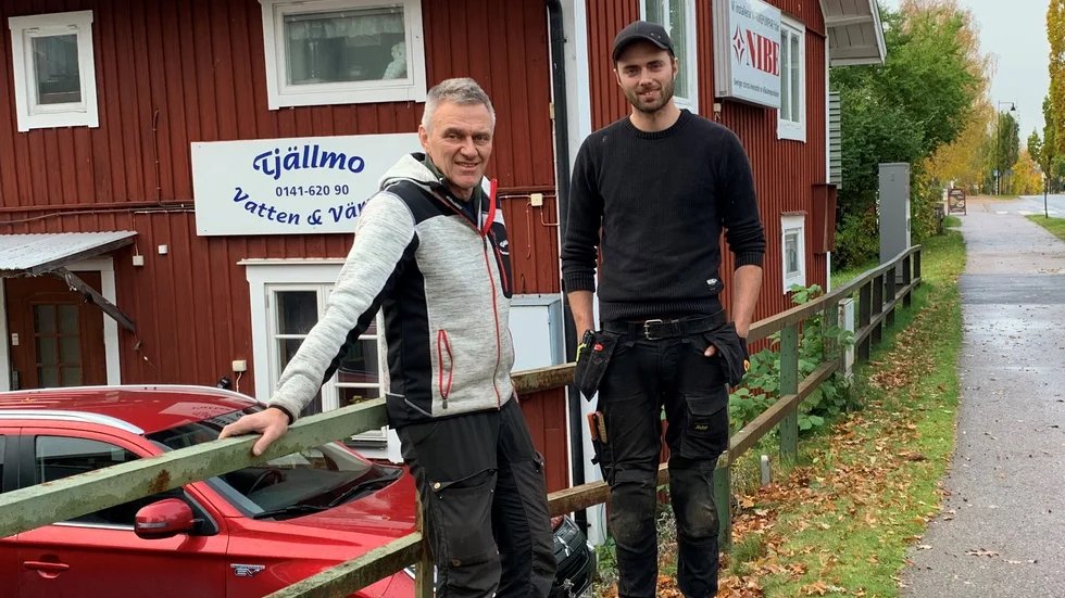 Anders och Tobias Augustsson äger Tjällmo Vatten & Värme