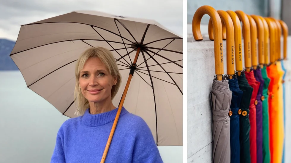 Från Katrineholm till Schweiz har livet tagit Stina Lundell som startat eget i paraplybranschen. "Vi hoppas kunna bidra till mer färg för regniga dagar."
