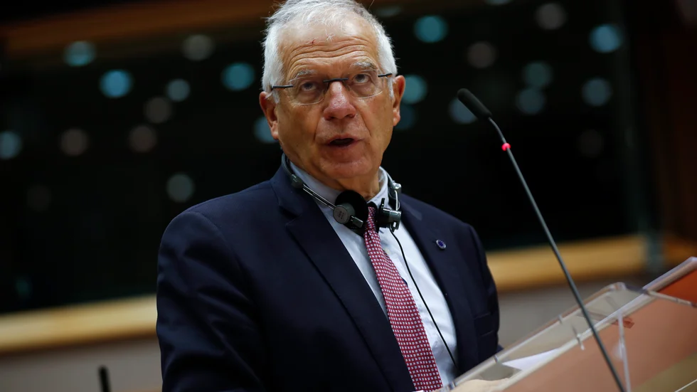 EU:s utrikeschef Josep Borrell gläds åt maktskiftet i USA. Arkivbild.