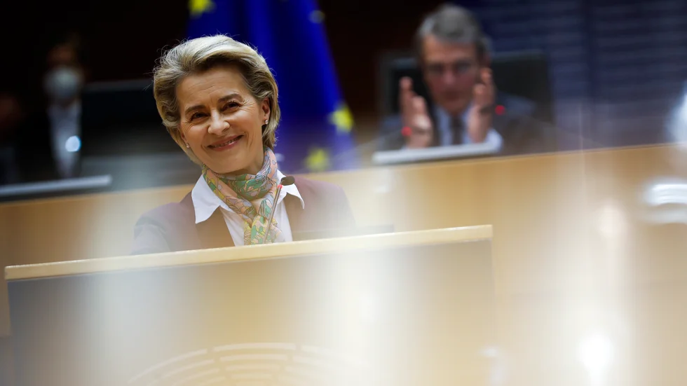 EU-kommissionens ordförande Ursula von der Leyen hoppas på ett "digital decennium". Arkivbild.