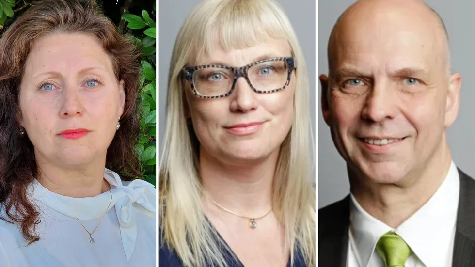 Vivianne Macdisi, regionsråd för Socialdemokraterna, Malin Sjöberg Högrell, regionsråd för Liberalerna och Johan Örjes, regionsråd för Centerpartiet