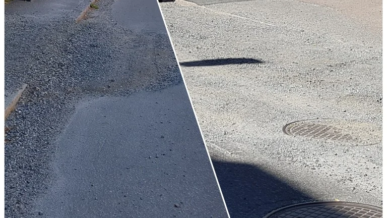 Det är ojämnt och grusigt på Stenmansgatan i Eskilstuna sedan december förra året, efter att det grävts efter en misstänkt vattenläcka.