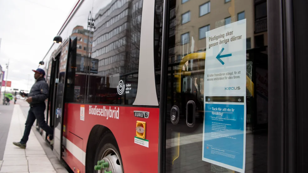 Nu väntar biljettkontroller för busspassagerarna i Stockholm. Arkivbild.