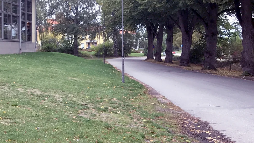 Marken måste jämnas till så att en cykelbana till och från Visholmen kan anläggas, men start om bara någon vecka. Arbetet torde bli klart under hösten.