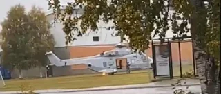 Försvarsmaktens helikopter landade vid Älvåkra