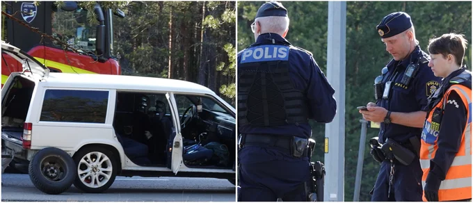 Trafikolycka med två fordon vid Havsbadet