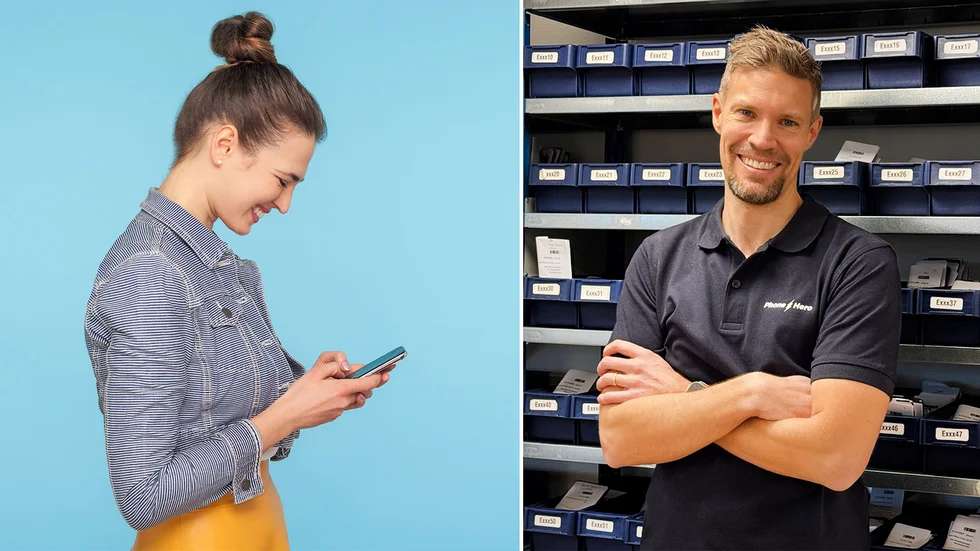 Phonehero har 9 000 recensioner på Trustpilot, och 4,7 i snittbetyg. Sälj din begagnade telefon, och få sköna slantar inför sommaren. Till höger: Patrik Sandgren, VD på Phonehero.