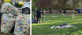 Här städas Trädgårdsföreningen – efter stora valborgsfesten