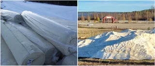 Spara snö-projektet tvingas pausa – duken har börjat förmultna