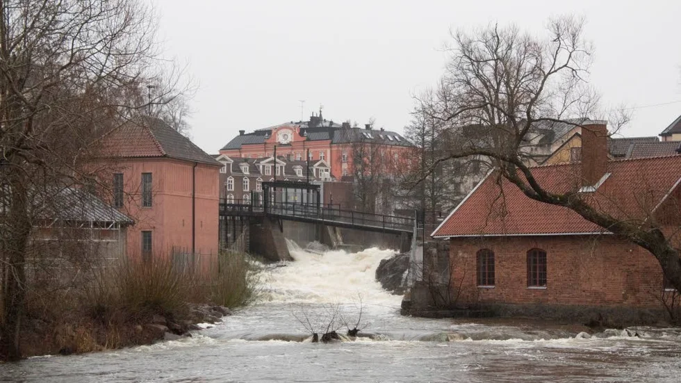 Så här ser det ut i dag vid Svartån genom Mjölby.