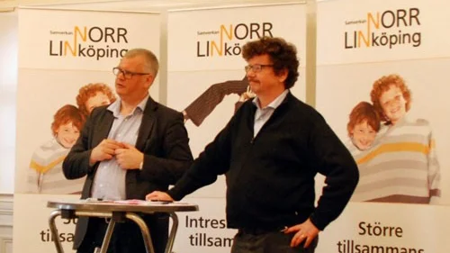 Kommunalråden Paul Lindvall och Lars Stjernkvist går fram gemensamt.