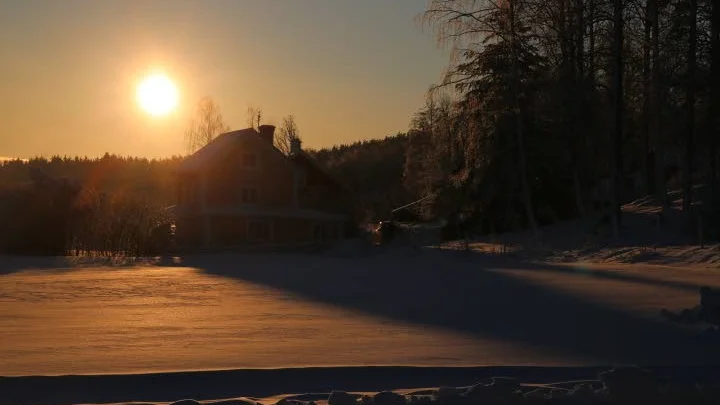 En kall februarimorgon i Karlshult.