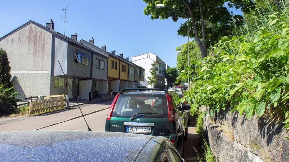 De mest utsatta bilarna stod parkerade på Akasialiden.