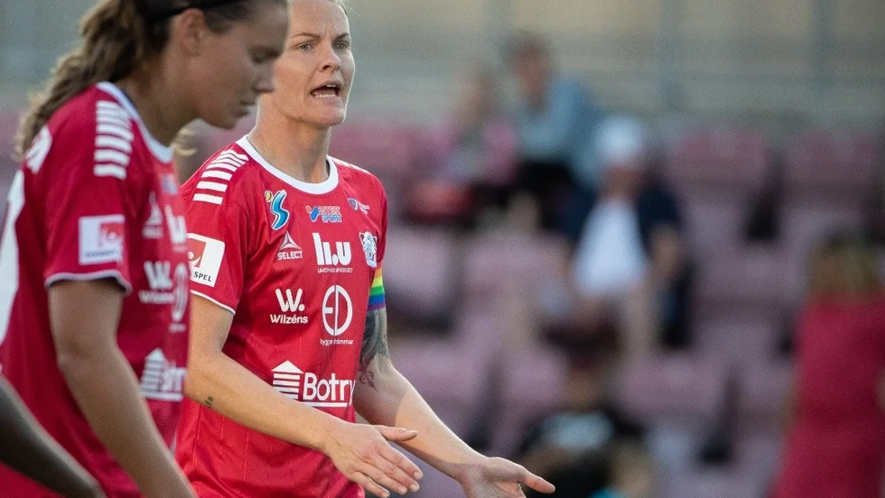 ESKILSTUNA 20190722
Linköpings Nilla Fisher under måndagens fotbollsmatch i damallsvenskan mellan Eskilstuna United DFF och Linköpings FC på Tunavallen.
Foto: Per Karlsson / TT / kod 11890